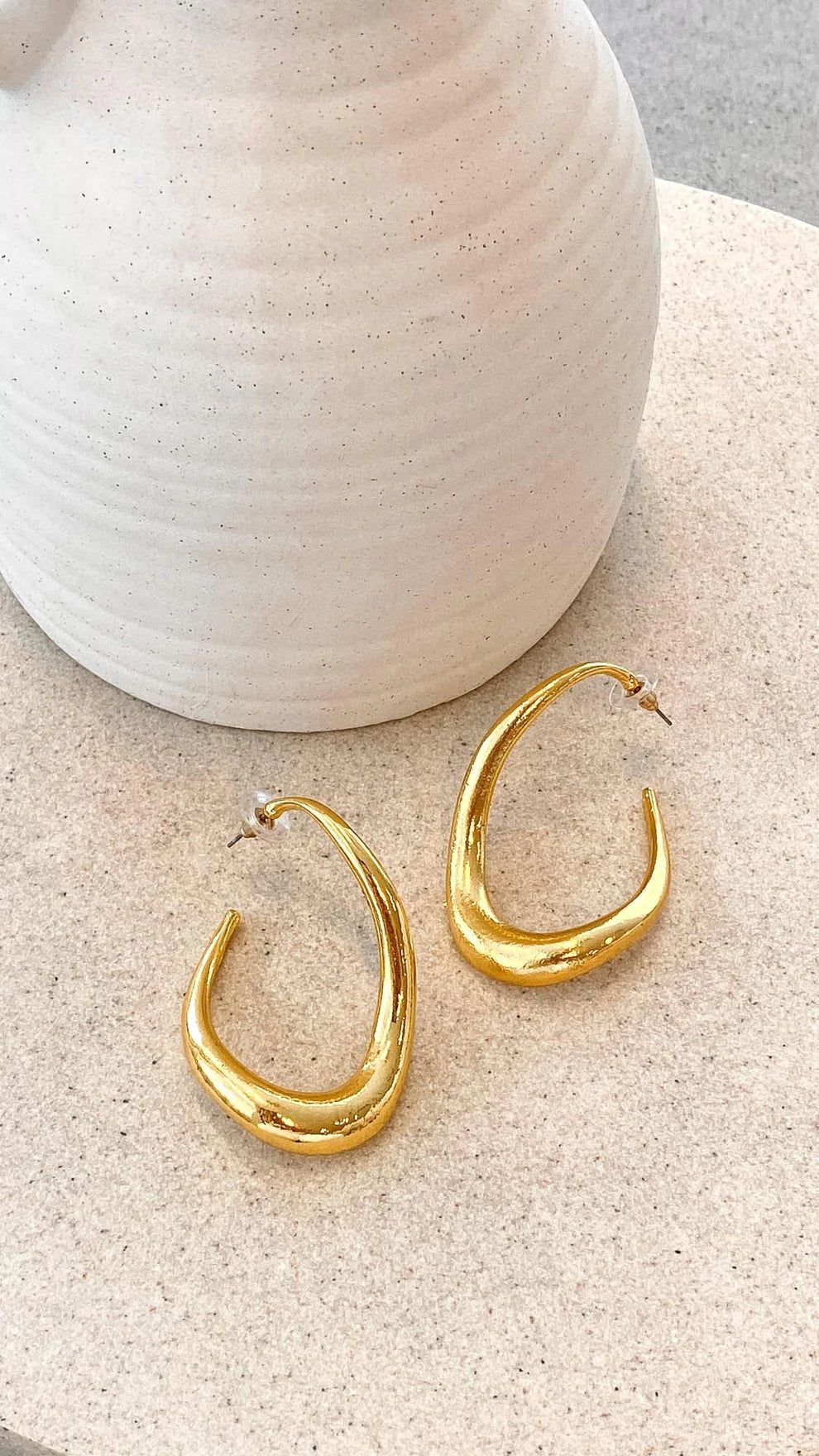 Eclat Doré - Pendientes dorados de inspiración boutique