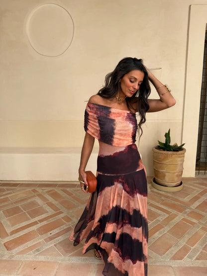 Solene – Vestido Maxi Escote Bardot