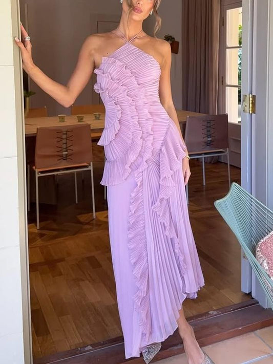 Élise - Vestido Maxi Plisado