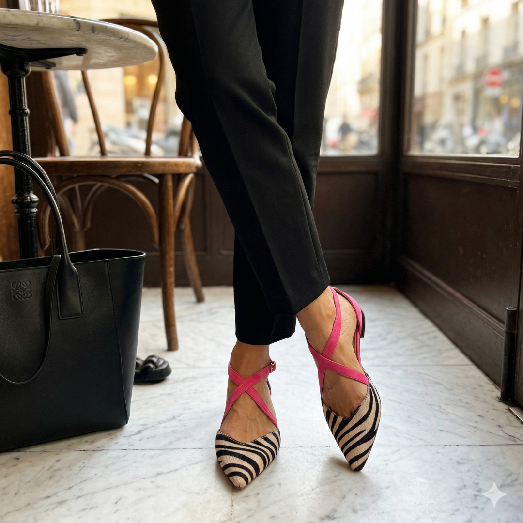 Rosé Sauvage - Calzado estampado premium