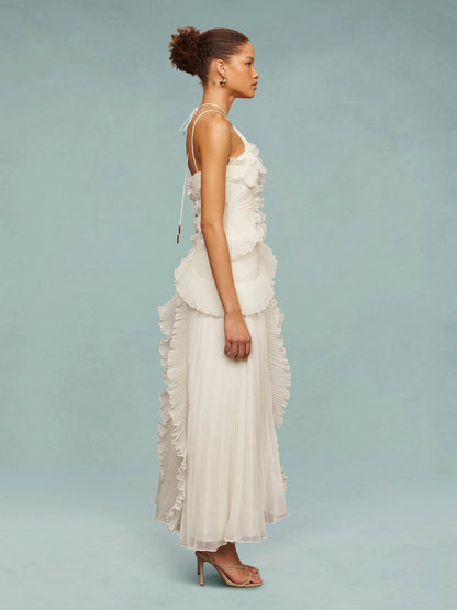 Élise - Vestido Maxi Plisado
