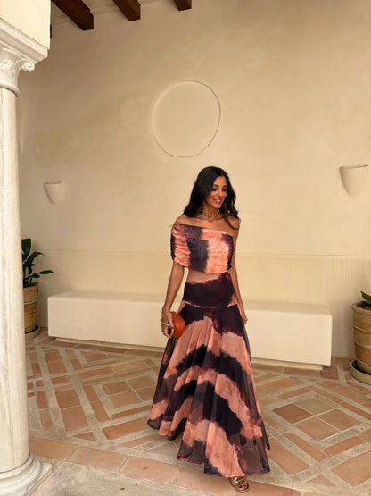 Solene – Vestido Maxi Escote Bardot