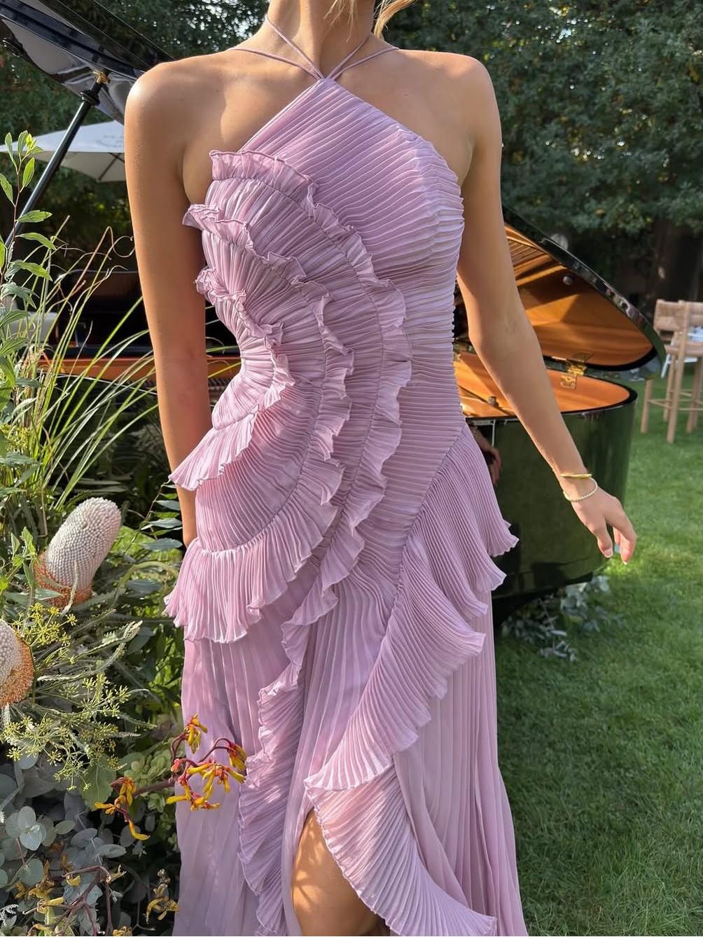 Élise - Vestido Maxi Plisado