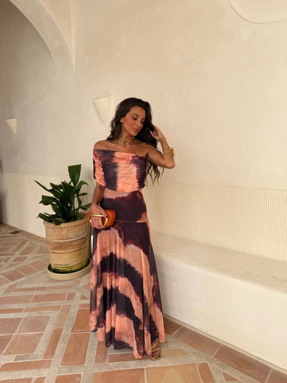 Solene – Vestido Maxi Escote Bardot