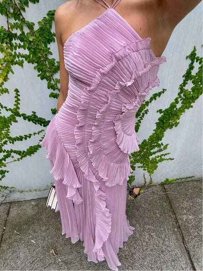 Élise - Vestido Maxi Plisado