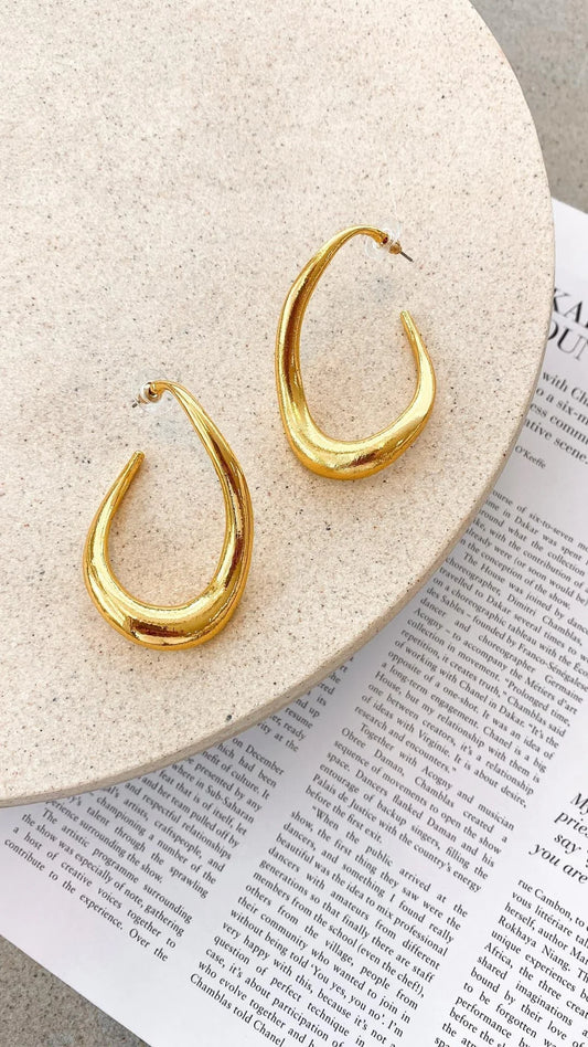 Eclat Doré - Pendientes dorados de inspiración boutique