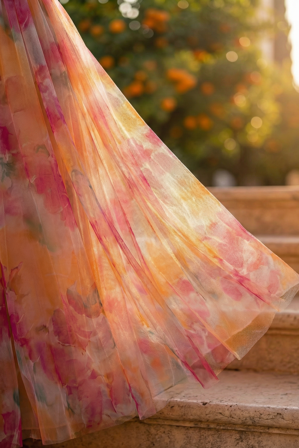 Éclat d’Aquarelle - Vestido con estampado floral