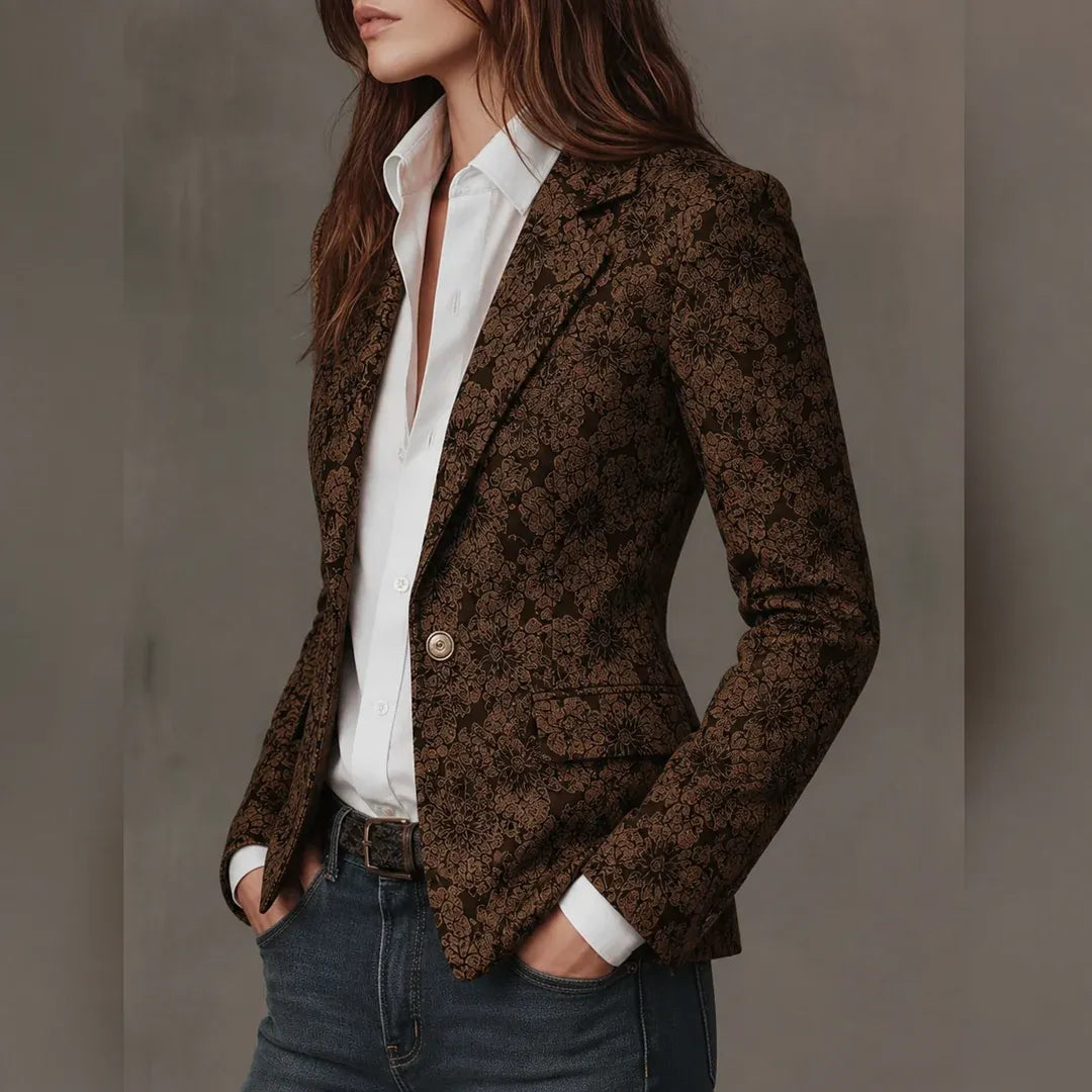 Vittorine | Blazer Floral en Relieve